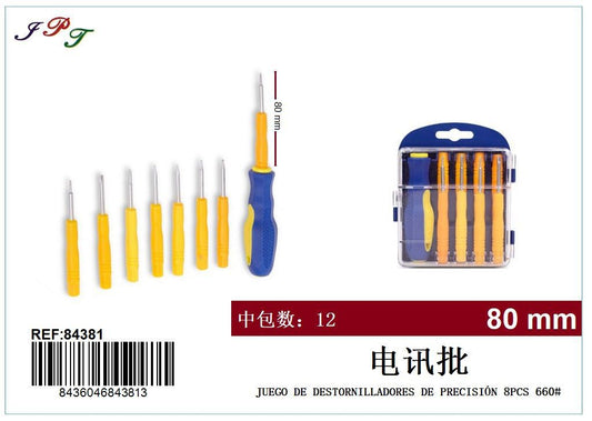 Juego destornilladores precisión 660# 8pcs
